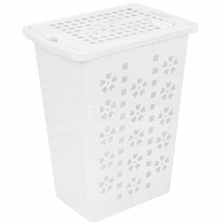 Корзина для белья Виолетта  30л.  белая  М1967