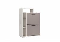 УЛЬТРА ОБ-8  Прихожая Обувница (945*740*250) Глиняный Серый/Дуб Крафт Белый