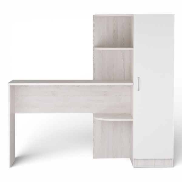 Стол письменный КРИСТИН – 1  Сосна лофт/ Белый Правый