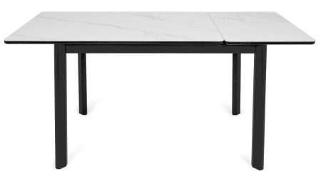 Стол Римини-мини белый мрамор/черный