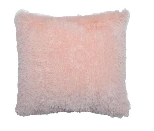 Подушка декор мех 40*40 76886 розовый