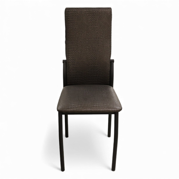 Стул В-610, кожзам Крокодил Медный+металл черные