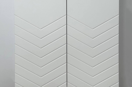 Шкаф двухдверный Хюгге белое дерево/дуб крафт золотой/белый матовый