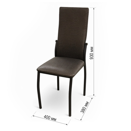 Стул В-610, кожзам Крокодил Медный+металл черные