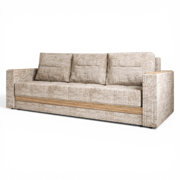 Диван-кровать "Лидер 9" S 2292 - 4 беж декор Орех