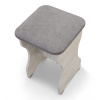 Табурет БН-200 Кожзам Серый/ Сосна Лофт