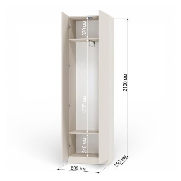 Прихожая Лофт Шкаф (Кашемир)600*350*2100