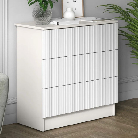 Комод К-54 3 ящ. Моргентау/Белый снег